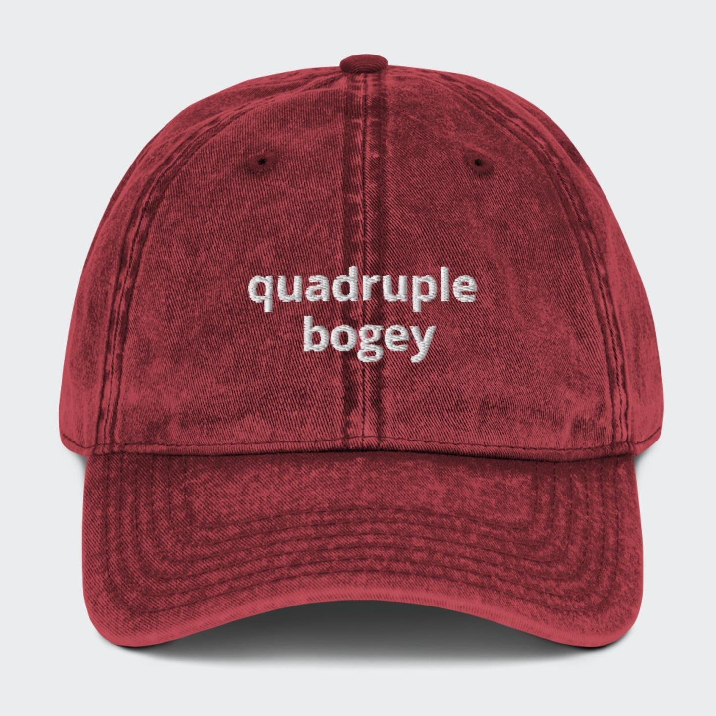 Quadruple bogey Vintage cap