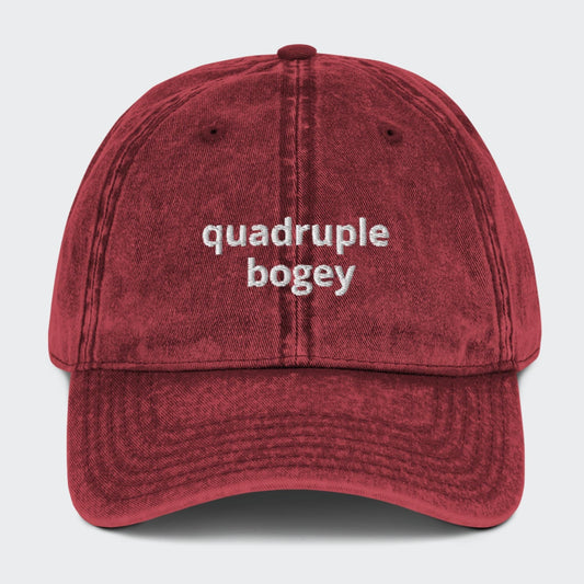 Quadruple bogey Vintage cap